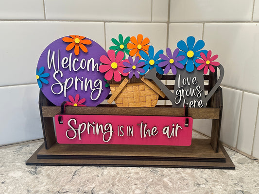 Spring is in the Air | Shelf Sitter Insert | Interchangeable Add On