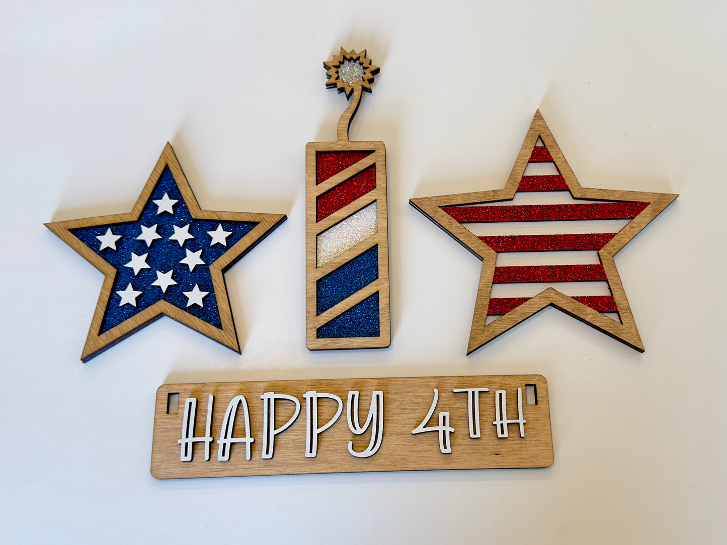 4th of July Shelf Sitter Insert | Interchangeable Add On