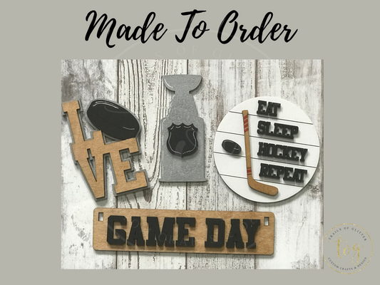 Hockey | Game Day Shelf Sitter Insert | Interchangeable Add On (Copy)