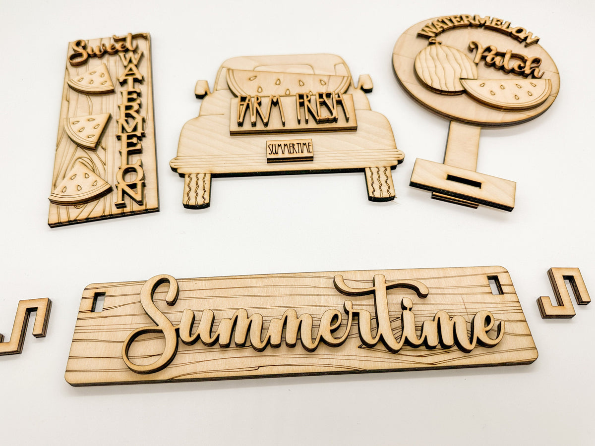 Watermelon Summertime Shelf Sitter DIY Kit | Unfinished Paint Your Own