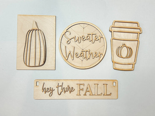 Hey There Fall Shelf Sitter DIY Kit | Unfinished | Paint Your Own