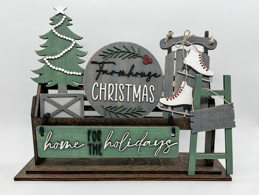 Christmas | Home For The Holidays | Shelf Sitter Insert | Interchangeable Add On