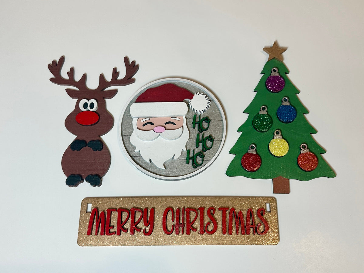 Merry Christmas Shelf Sitter Insert | Interchangeable Add On
