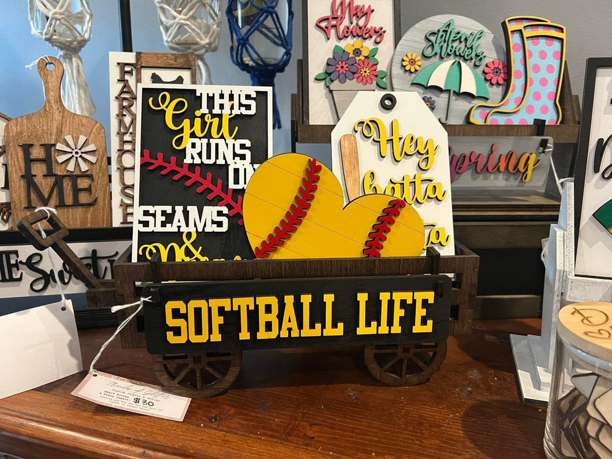 Softball Shelf Sitter Insert | Interchangeable Add On