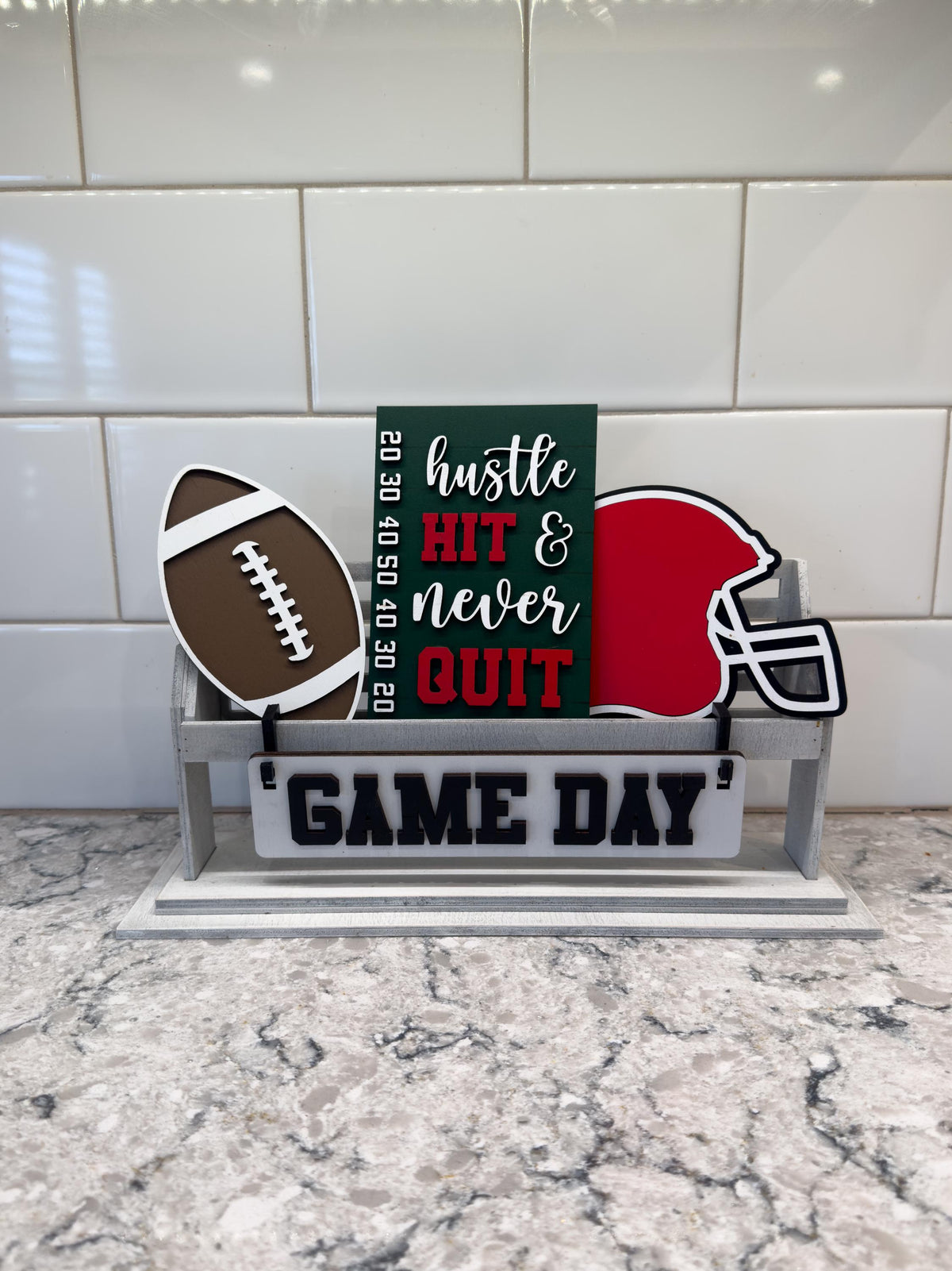 Football | Game Day Shelf Sitter Insert | Interchangeable Add On