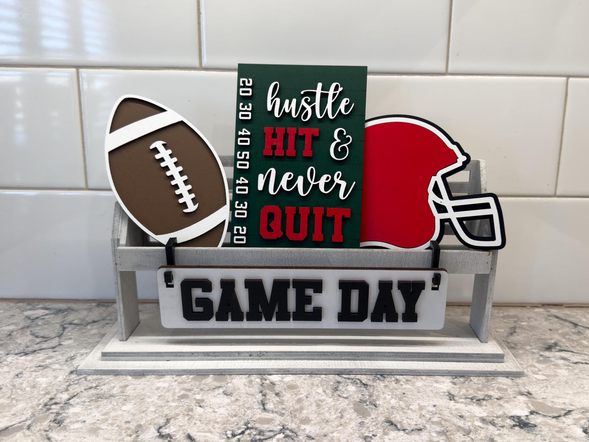 Football | Game Day Shelf Sitter Insert | Interchangeable Add On
