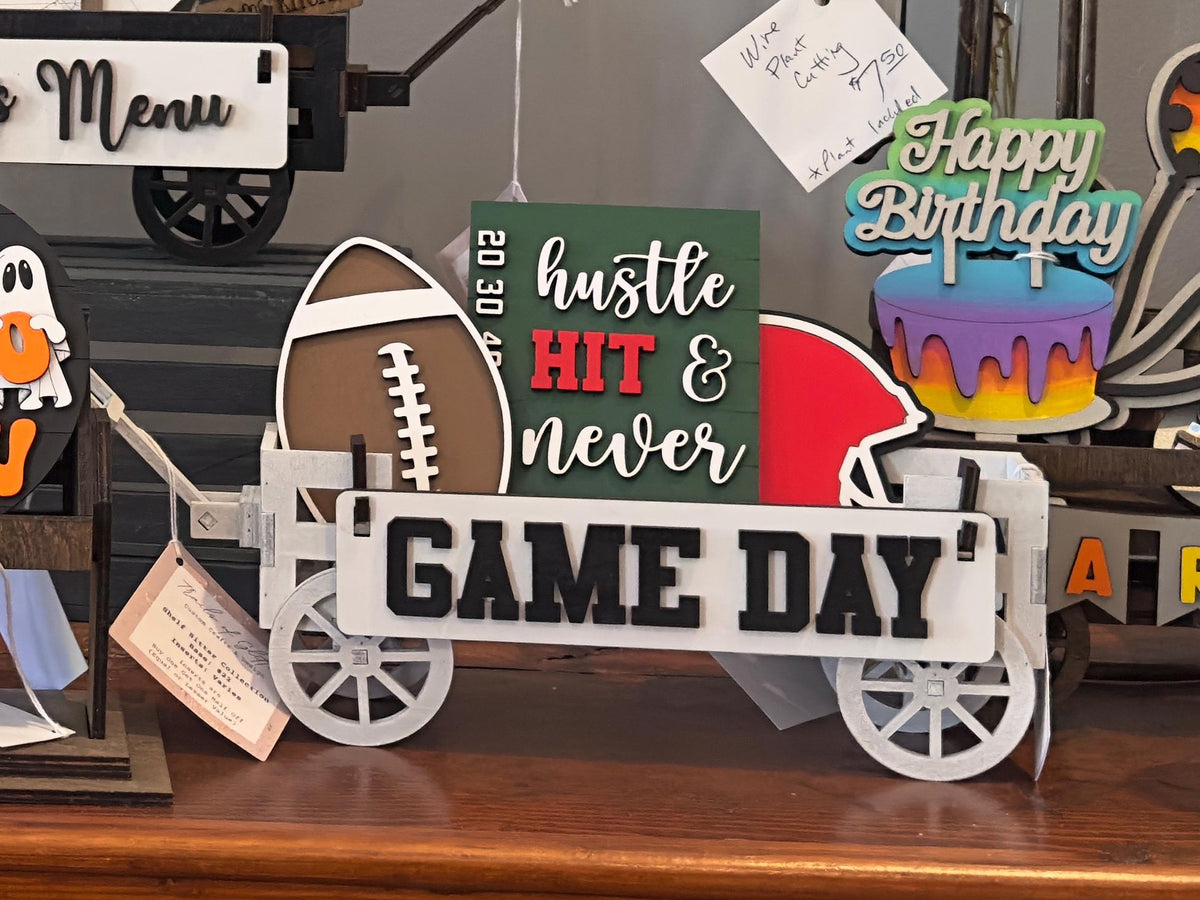Football | Game Day Shelf Sitter Insert | Interchangeable Add On