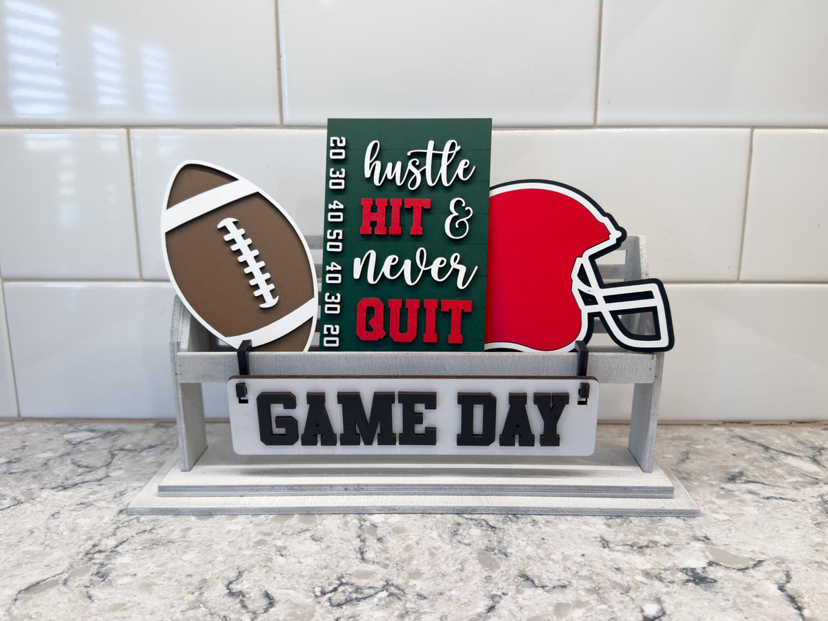 Football | Game Day Shelf Sitter Insert | Interchangeable Add On