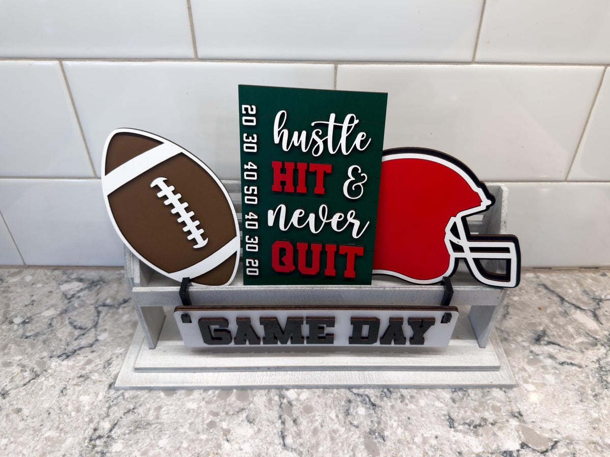 Football | Game Day Shelf Sitter Insert | Interchangeable Add On